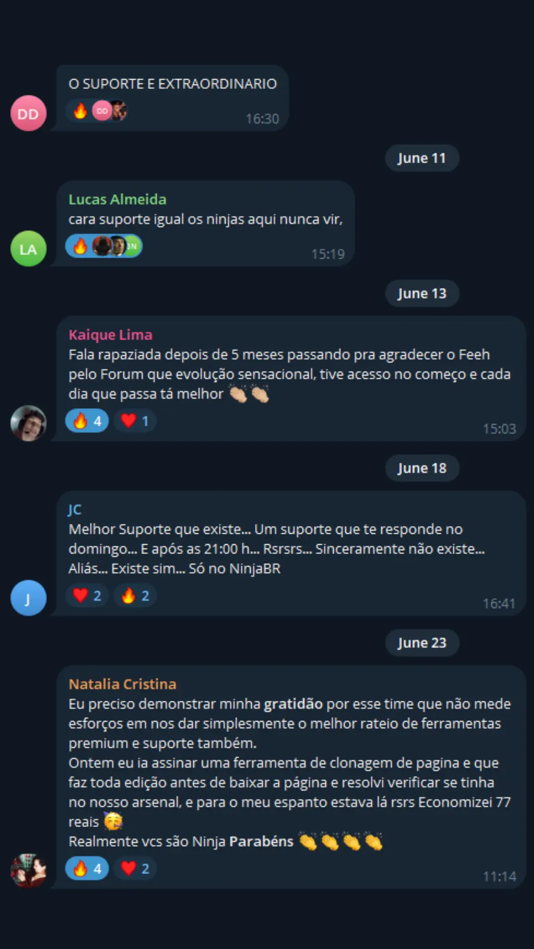 Depoimento de membro do rateio NinjaBR — ninja rateio de ferramentas de IA